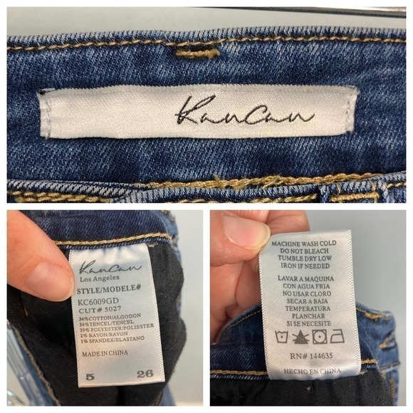 Kancan Mid Rise Skinny Stretch Jeans Size 26 Medium Wash Style KC6009GD Cut 5027 - Picture 6 of 12